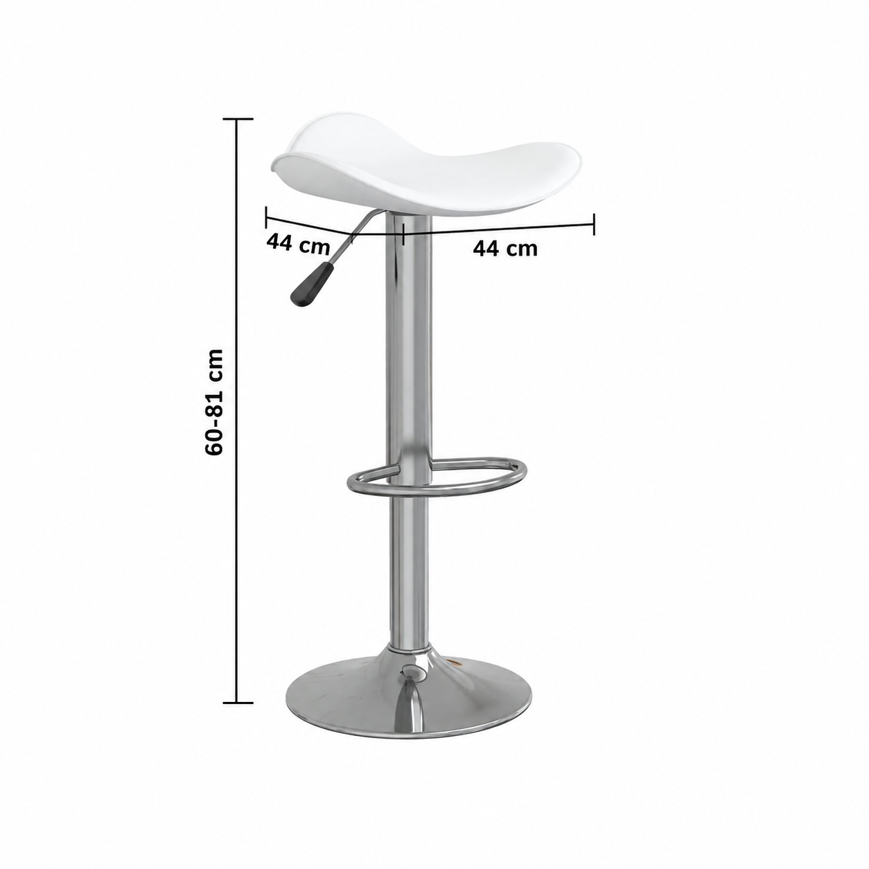Tabourets de bar Wave (chrome)