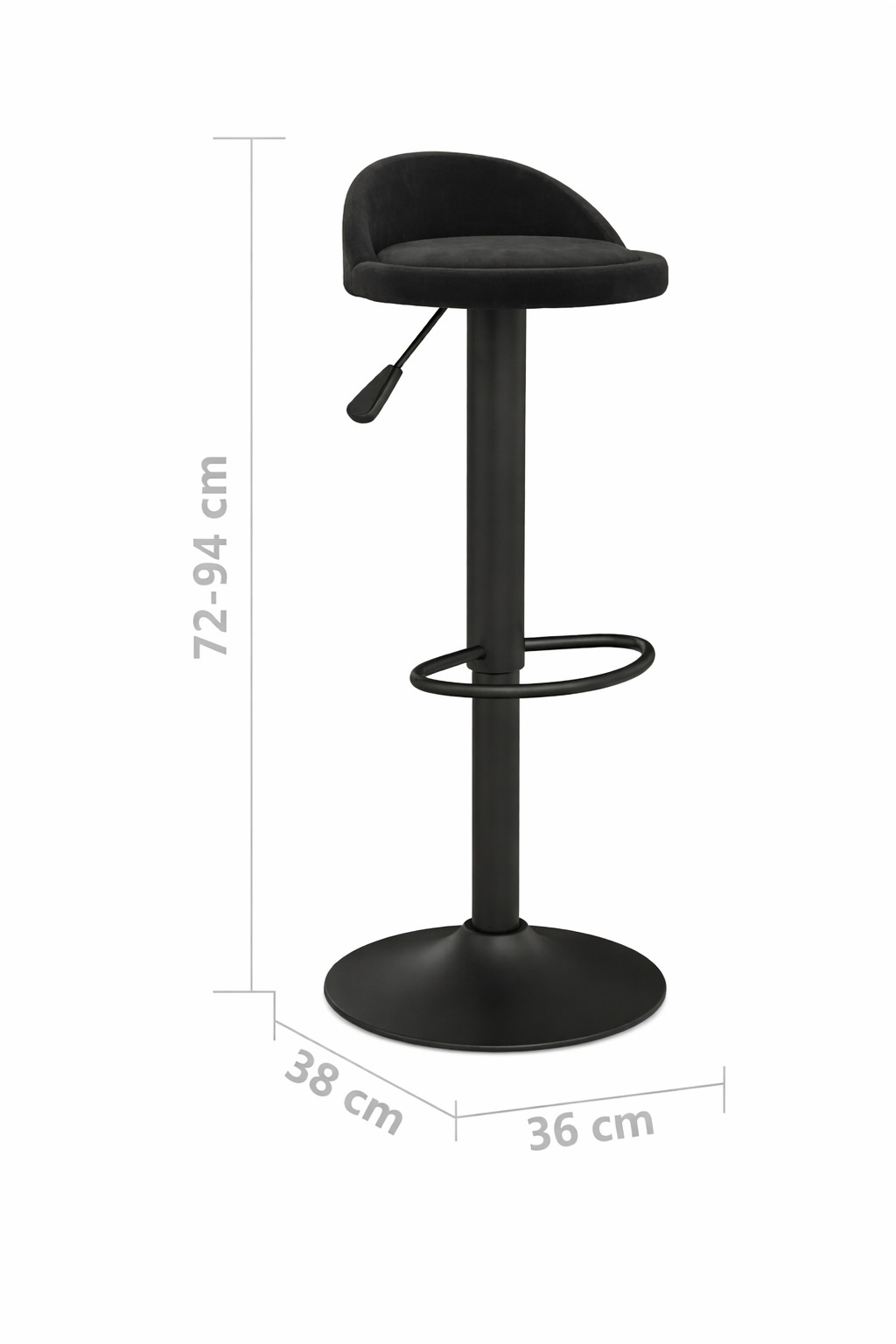 Tabourets de bar Malmö (velours)