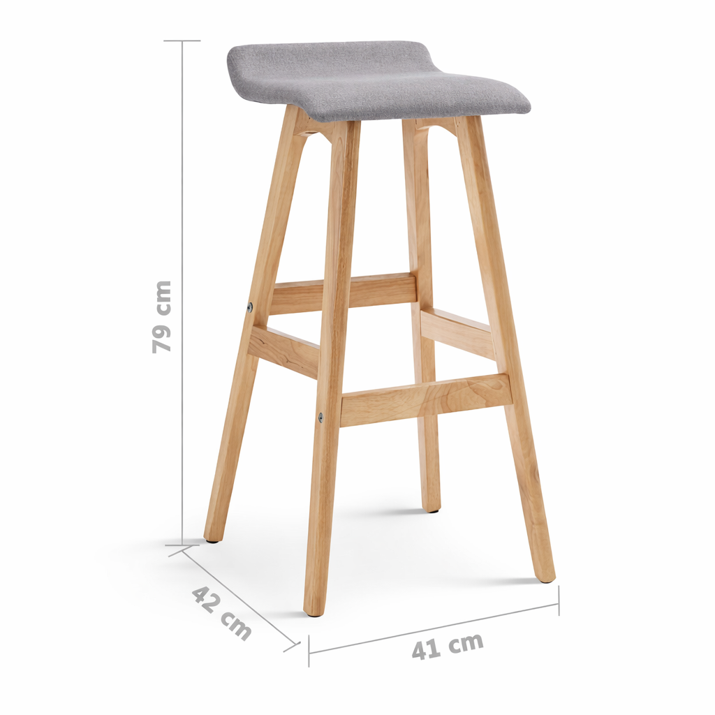 Tabourets de bar Lund (tissu)