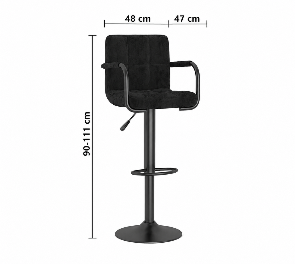 Tabourets de bar Naples (velours)