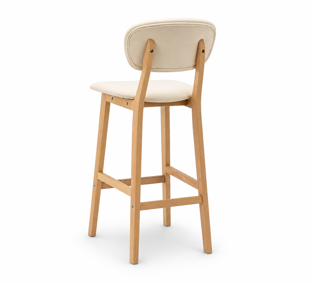 Tabourets de bar Göteborg (tissu/hêtre)