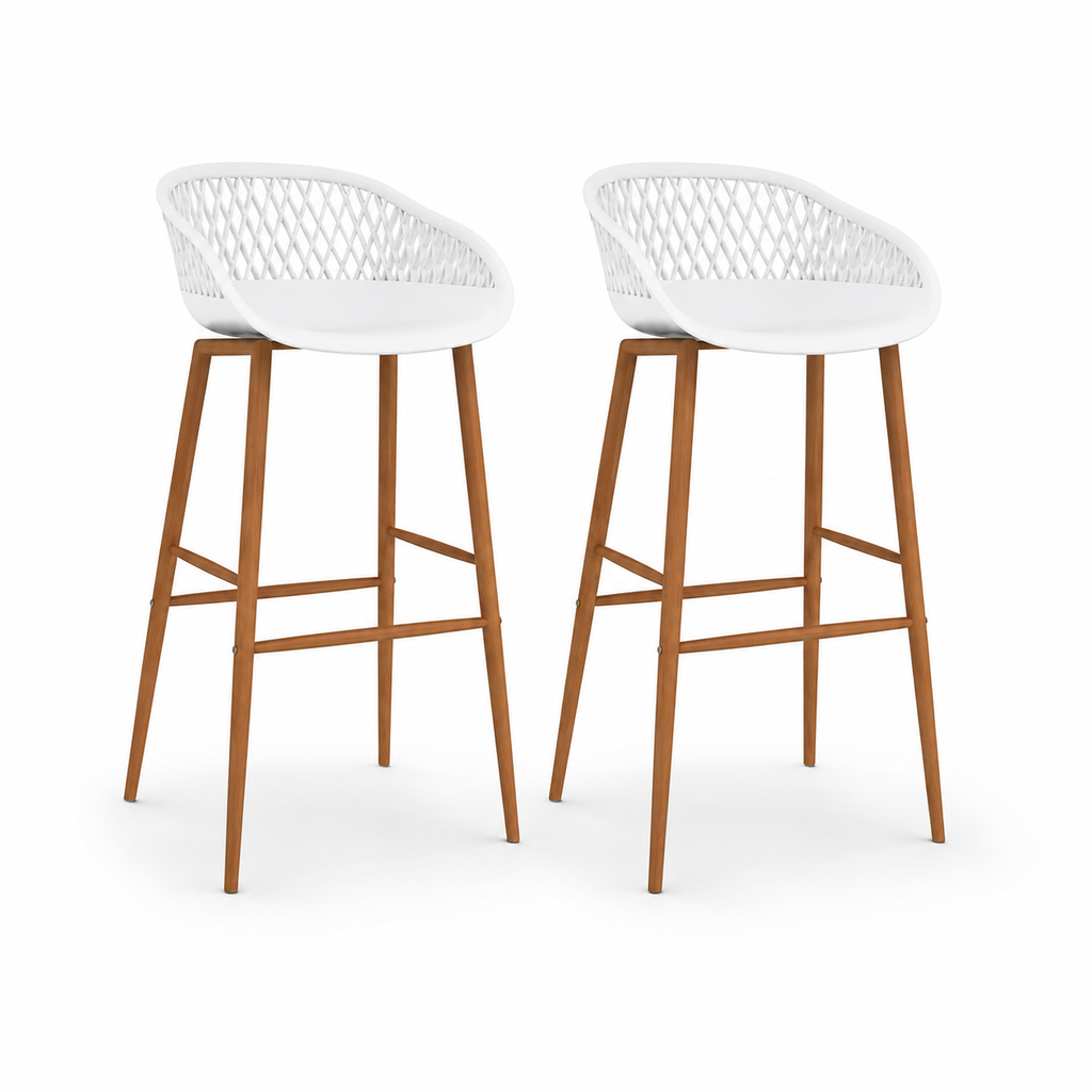 Chaises de bar Maille (effet bois)