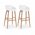 Chaises de bar Maille (effet bois)