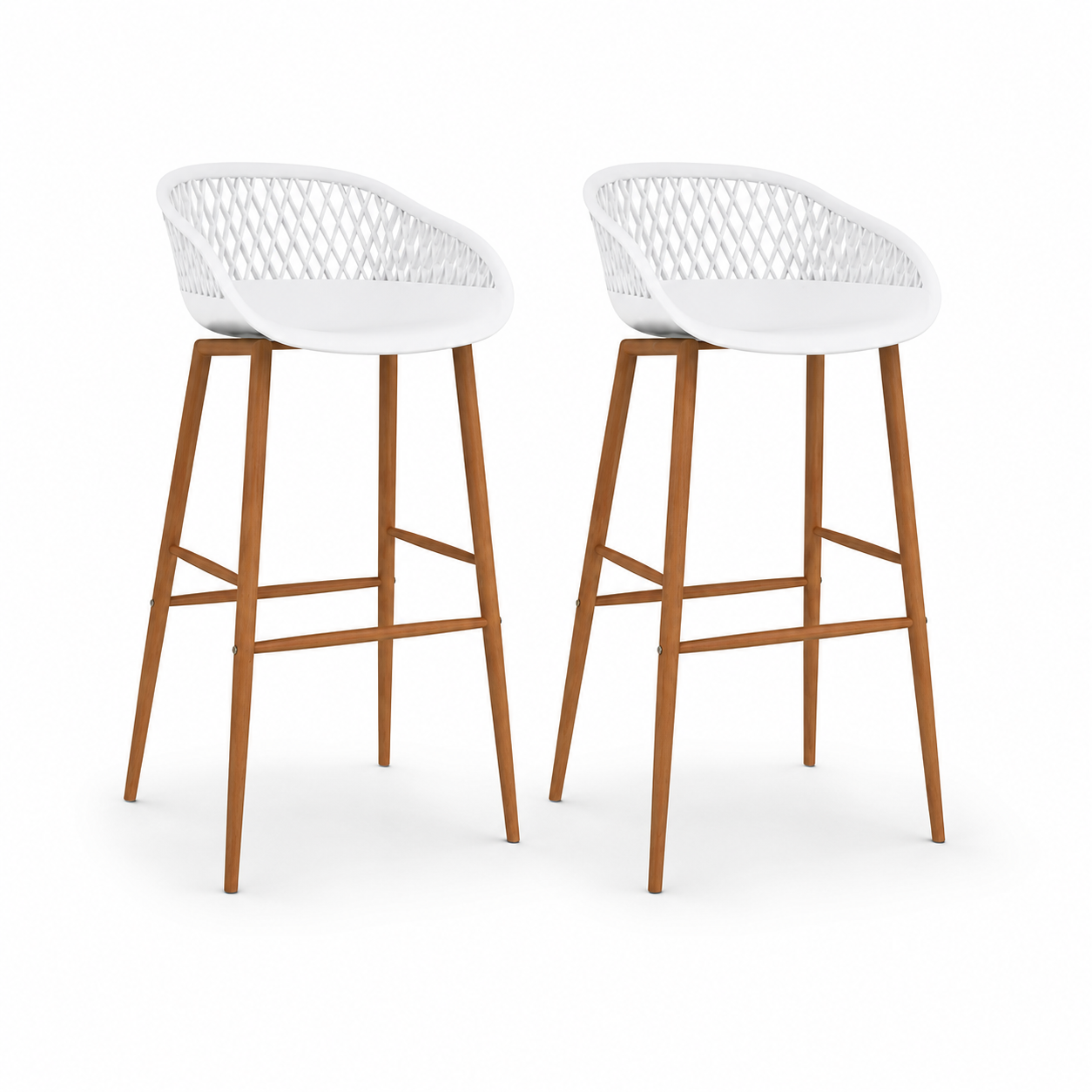 Chaises de bar Maille (effet bois)