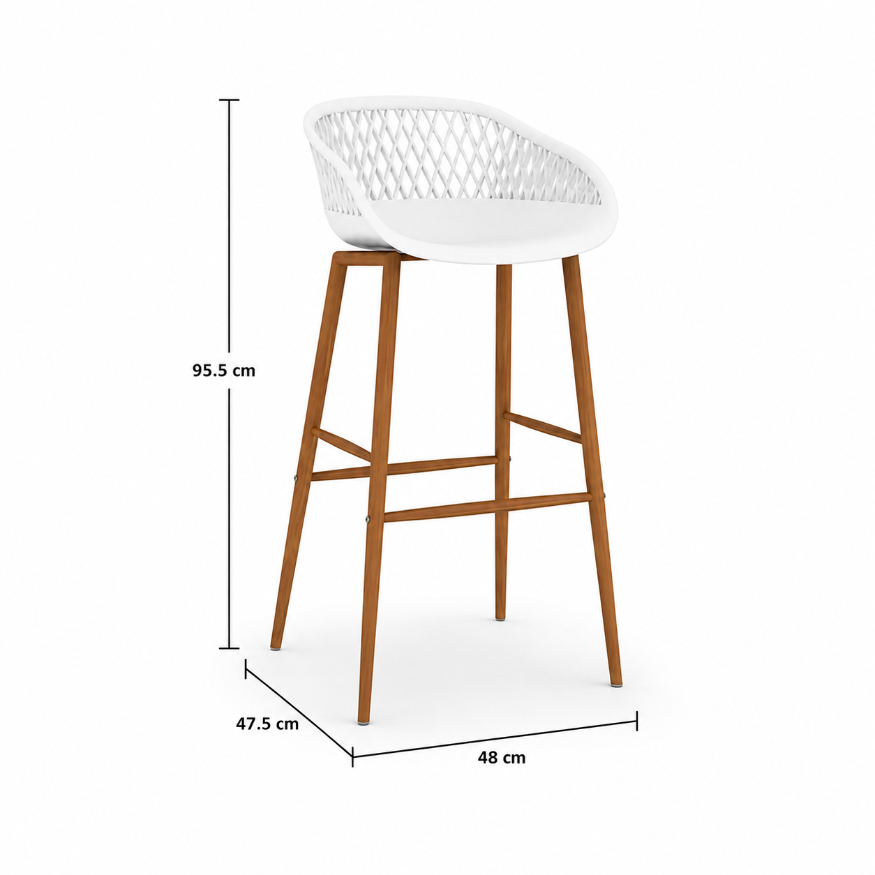 Chaises de bar Maille (effet bois)