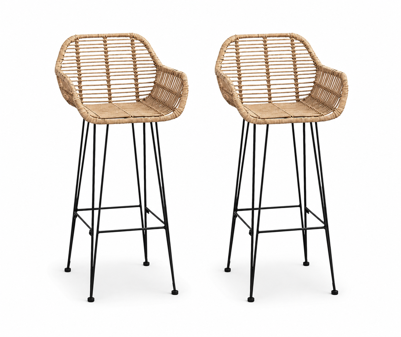 Chaises de bar Bali (rotin)