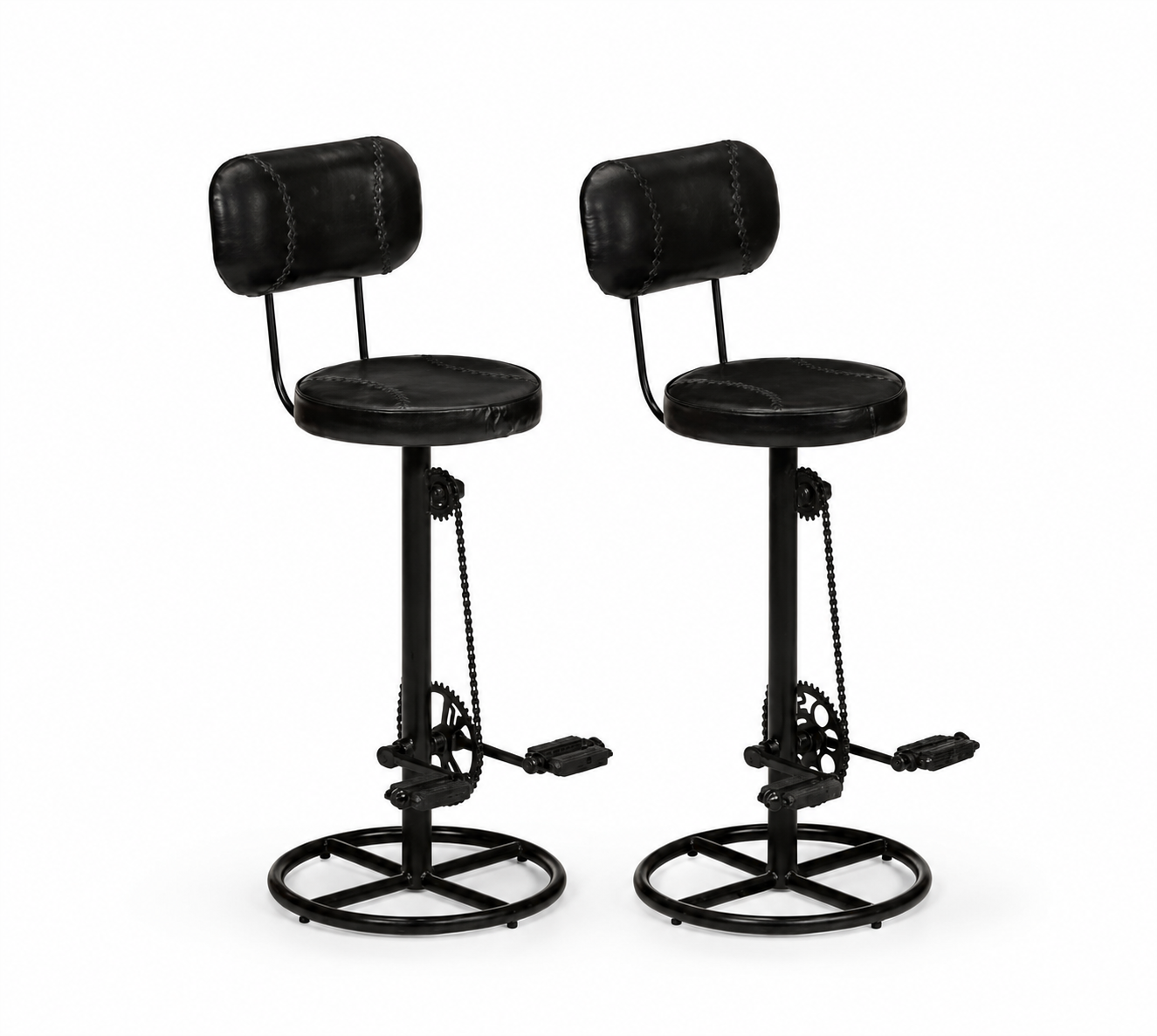 Tabourets de bar Véloce (cuir chèvre)