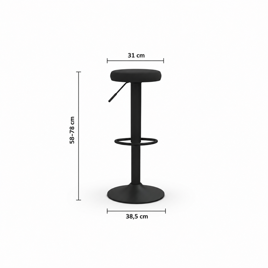 Tabourets de bar Helsinki (velours)