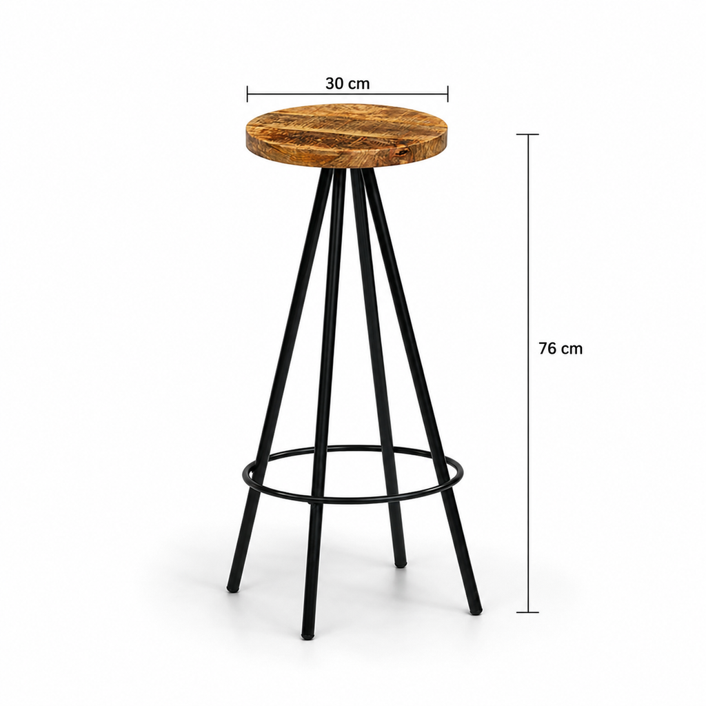 Tabourets de bar Salerno (manguier)