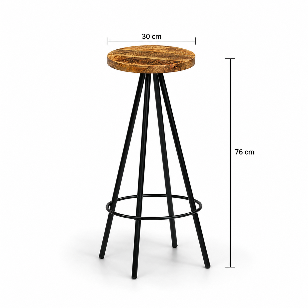 Tabourets de bar Salerno (manguier)