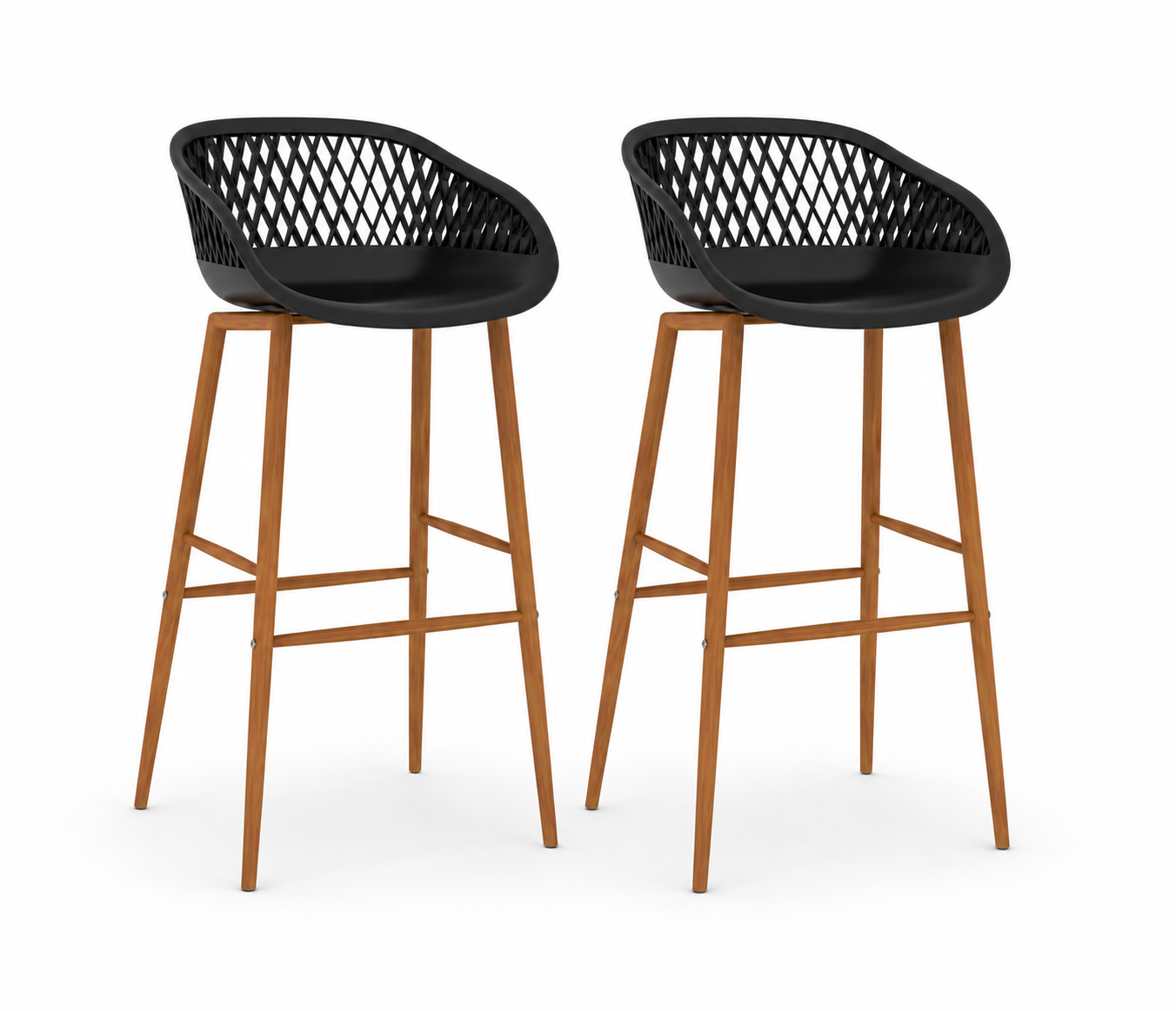 Chaises de bar Maille (effet bois)