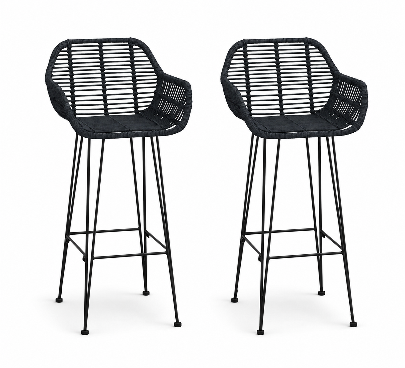 Chaises de bar Bali (rotin)
