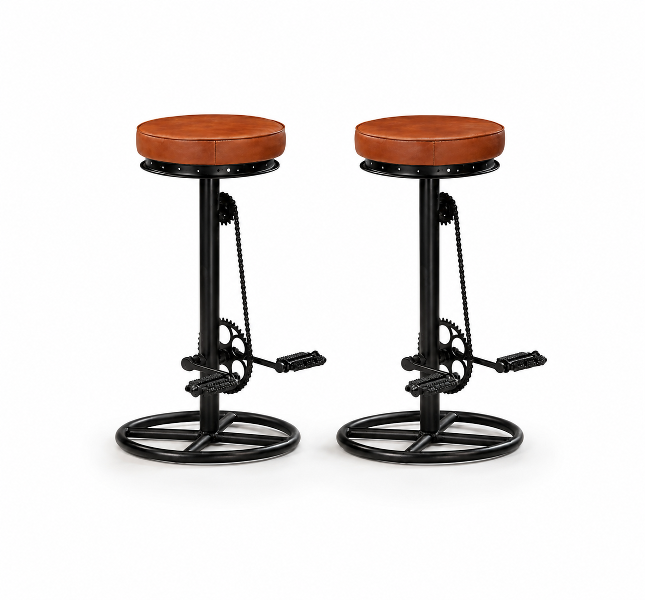 Tabourets de bar Véloce (cuir chèvre)