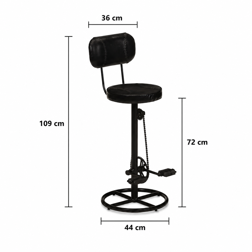 Tabourets de bar Véloce (cuir chèvre)