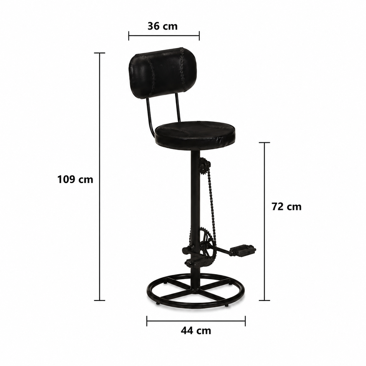 Tabourets de bar Véloce (cuir chèvre)