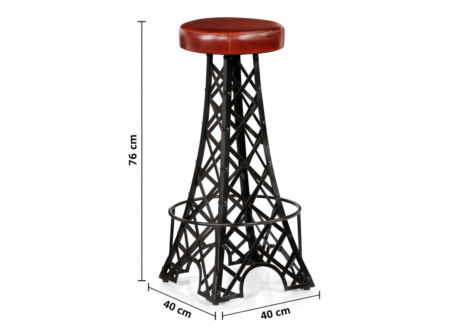 Tabourets de bar Eiffel (cuir)